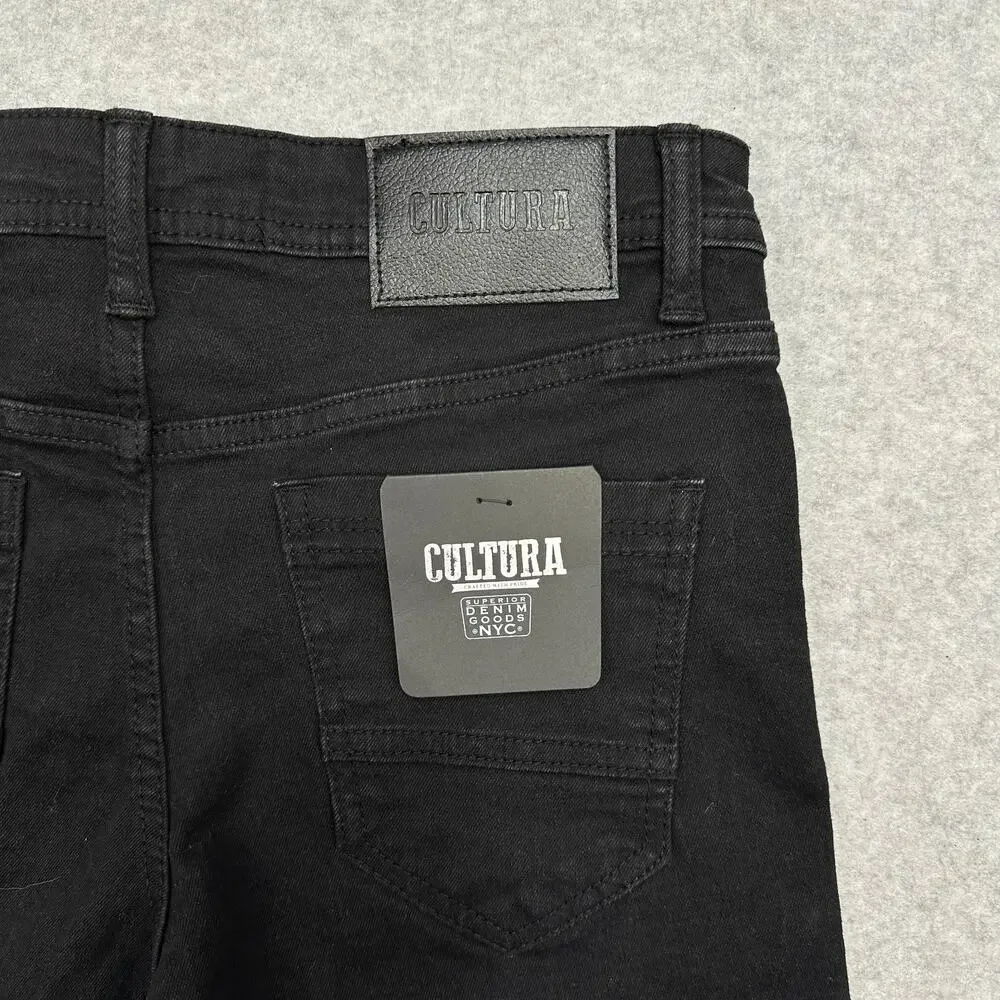 Premium Cultura Jeans Black Wash Mid Rise Boys 12 Skinny Stretch Denim Casual